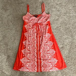 Tommy Bahama size small coral and white sundress